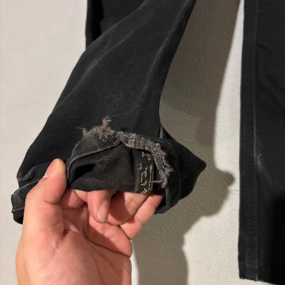 Carhartt Double Knees Pants Mens 32x32 Black Carpenter Loose Fit USA B01 BLK - Picture 6 of 8